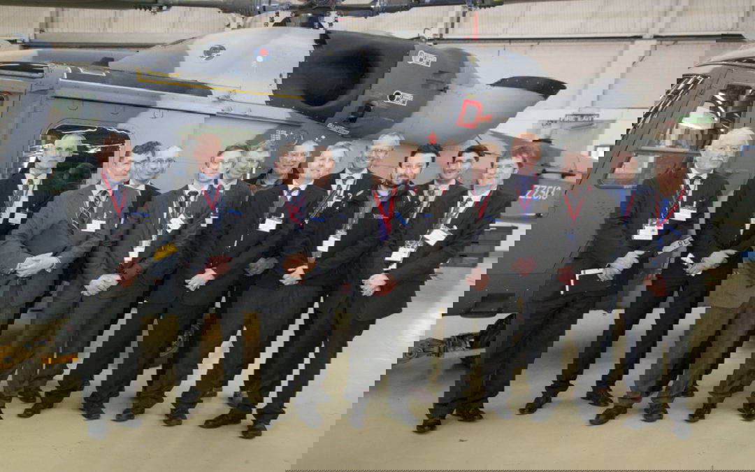 Networking at Leonardo factory: in the shade of the AW159 Wildcat