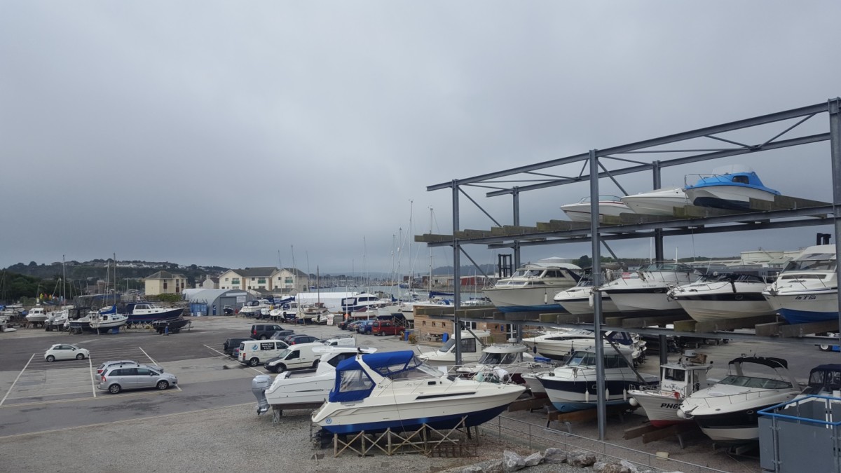 Rotec Hydraulic depot in the Plymouth marina