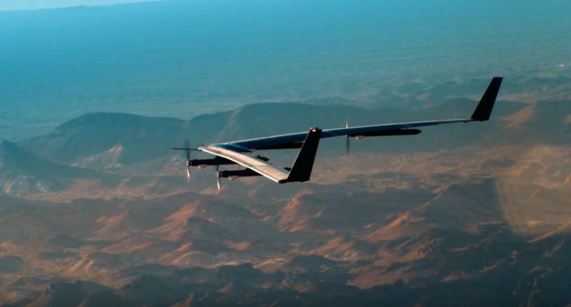 Aquilla drone during test flight