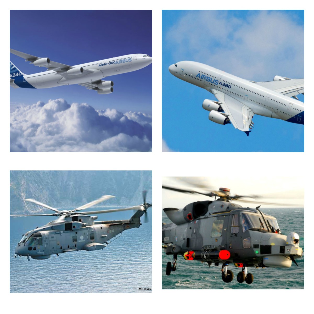 Airbus A340 and A380, Helicopters: EH 101 and AW159 “Wildcat” 