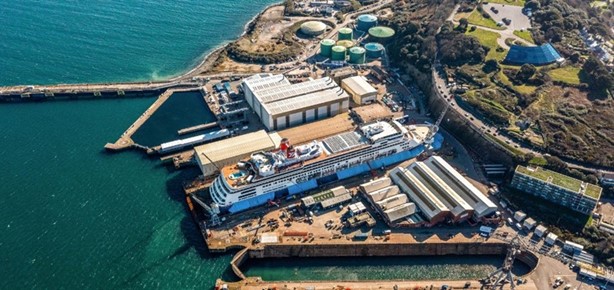 Aerial view of MS Bolette